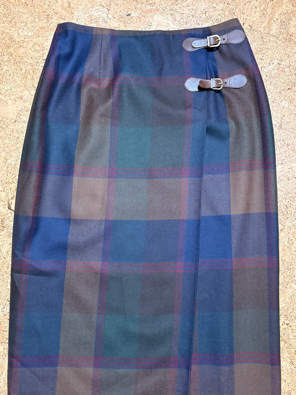 Lauren Ralph Lauren 100% Wool Vintage Plaid Wrap Skirt Sz 10 - Picture 8 of 14